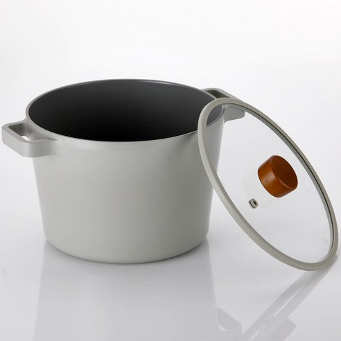 NEOFLAM FIKA 2.0鑄造雙耳高身湯鍋22CM-暗夜灰(全覆底)