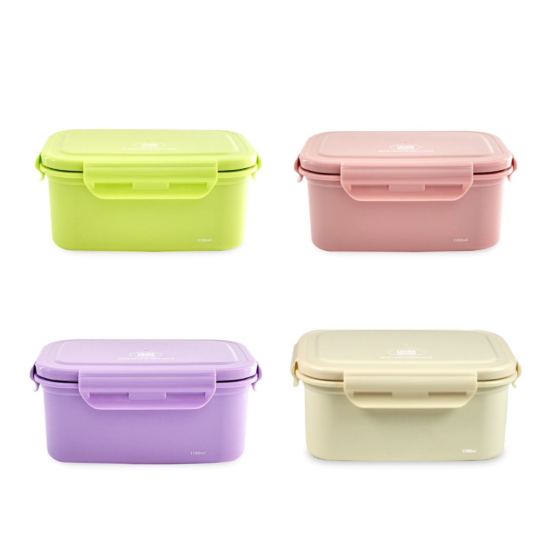 【單購1100ml】新色系韓國製 Living Creator 可於微波不鏽鋼保溫盒  飯盒