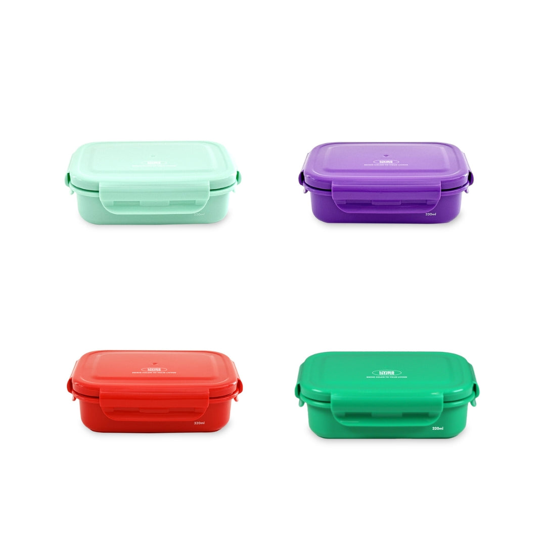 【單購320ml】新色系韓國製 Living Creator 可於微波不鏽鋼保溫盒 飯盒