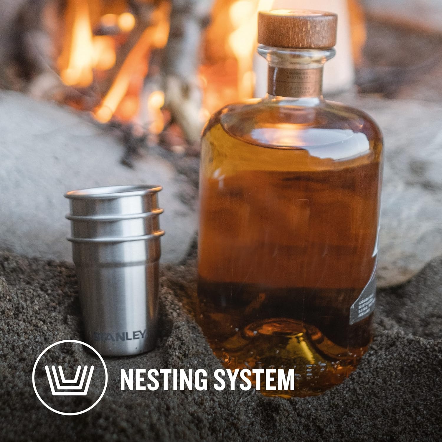 美國品牌 Stanley 探險酒杯四件套 軍綠色