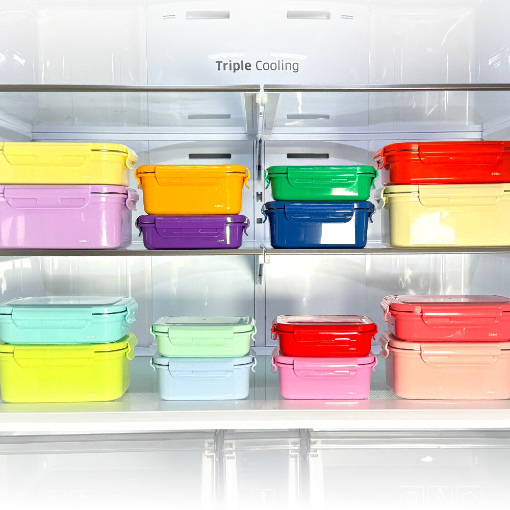 【單購1100ml】新色系韓國製 Living Creator 可於微波不鏽鋼保溫盒  飯盒