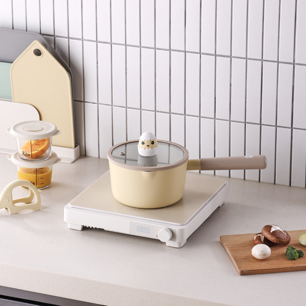 Neoflam 小蛇系列鑄造鍋具兩件組(單柄湯鍋+玻璃蓋16公分)