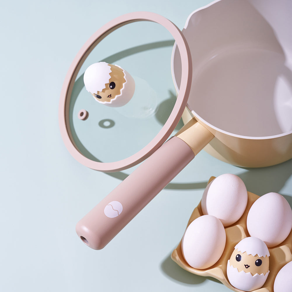 Neoflam 小蛇系列鑄造鍋具兩件組(單柄湯鍋+玻璃蓋16公分)