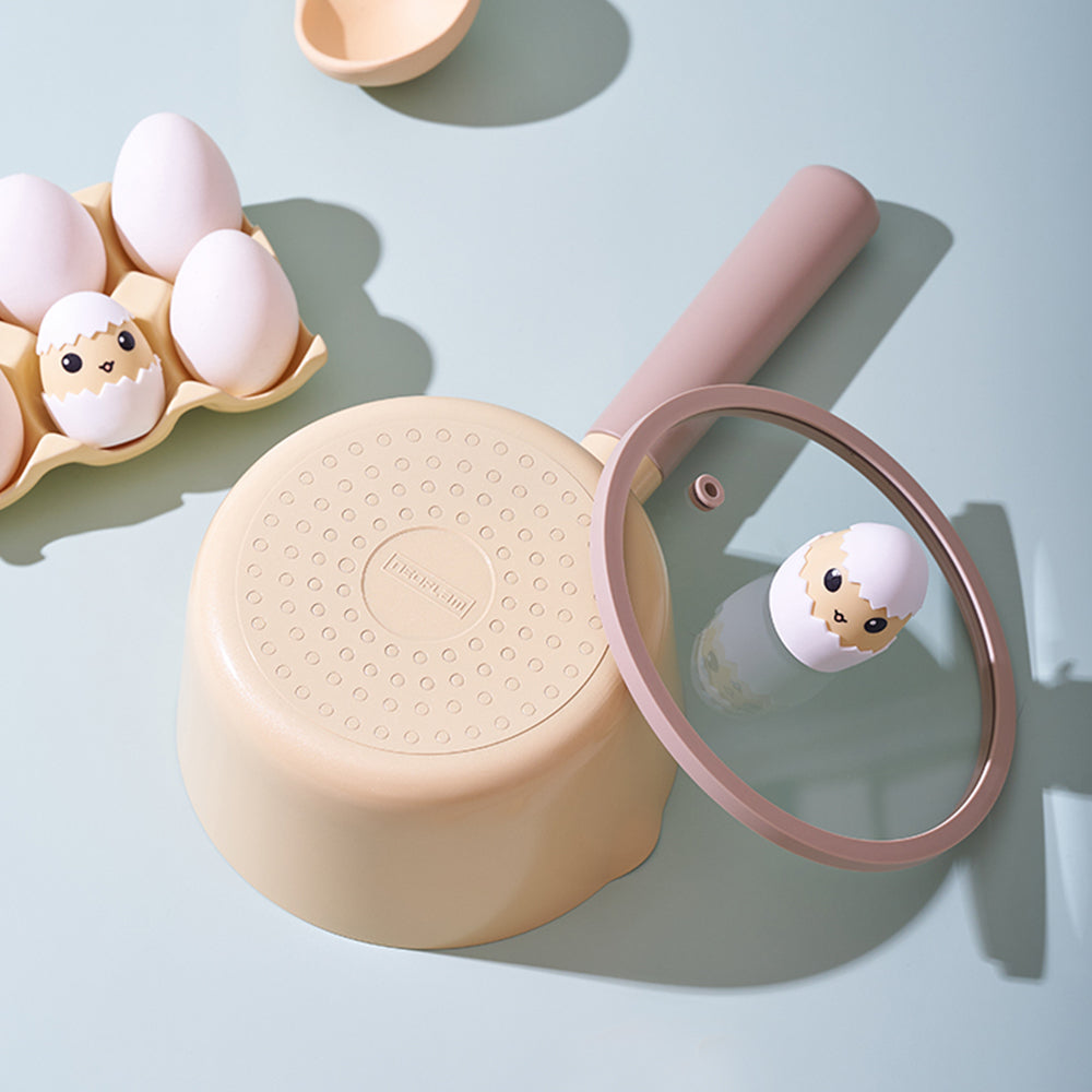 Neoflam 小蛇系列鑄造鍋具兩件組(單柄湯鍋+玻璃蓋16公分)