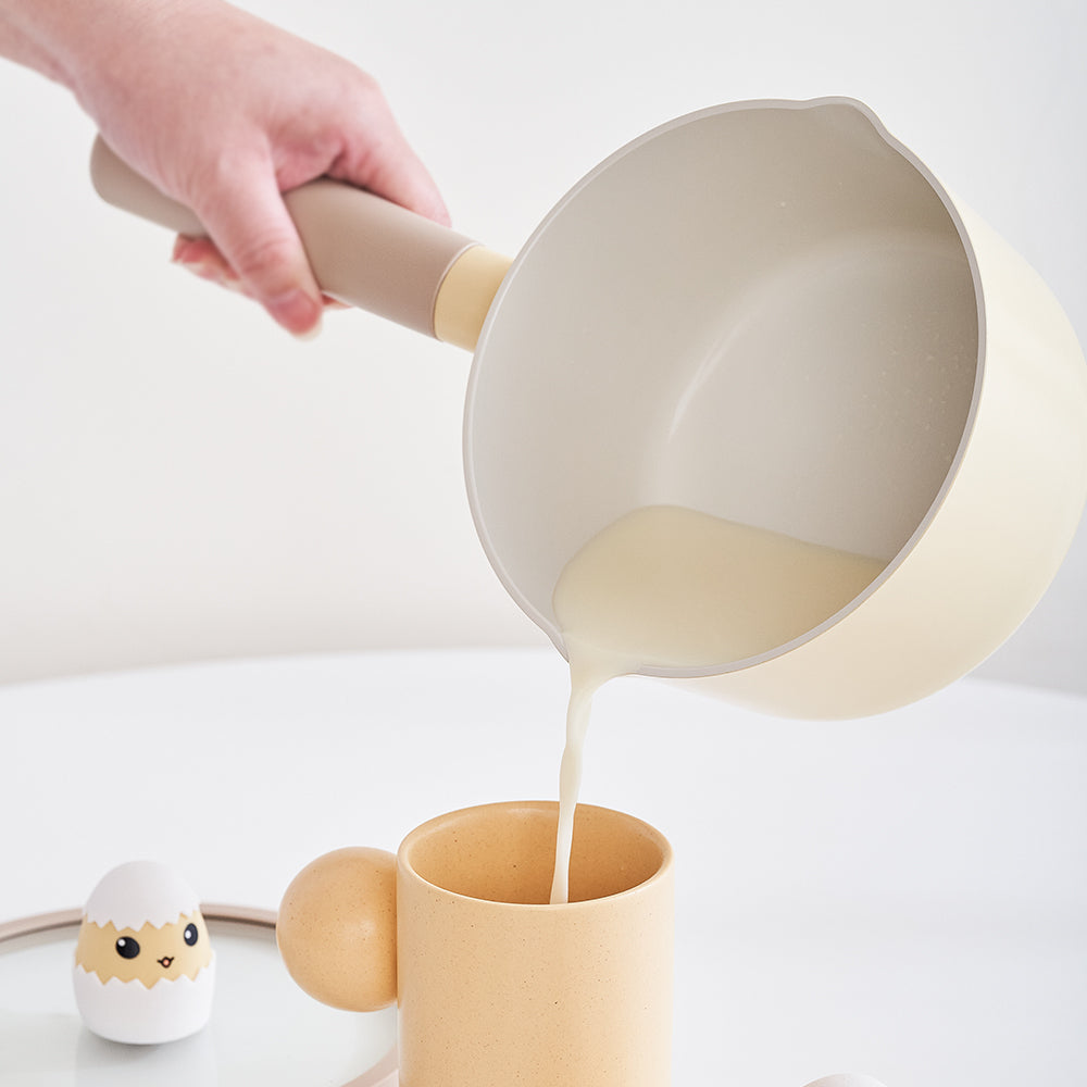 Neoflam 小蛇系列鑄造鍋具兩件組(單柄湯鍋+玻璃蓋16公分)