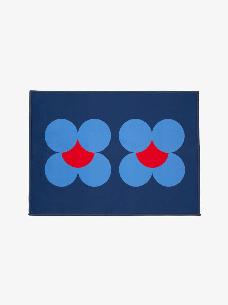 dropdropdrop Welcome Mat MEMORY FLOWER BLUE 70x50cm 廚房地墊