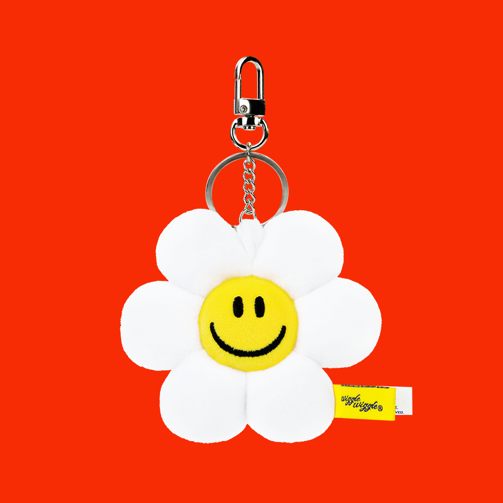 wiggle wiggle 泡芙匙扣 Smile We Love（聚酯纖維／微笑鑰匙扣／可愛造型）