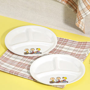 Corelle 康寧餐具史努比 Snoopy The Home 雙格盤2件裝