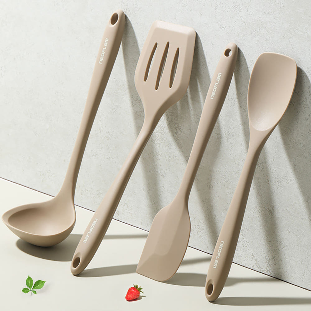 Neoflam 矽膠廚房工具4件套（湯匙+漏勺+鏟子+翻轉器）