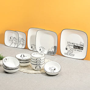 Corelle 康寧餐具史努比&查理限定版 餐具組15件裝