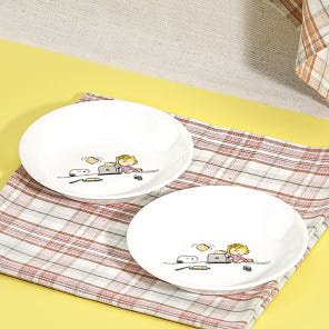 Corelle 康寧餐具 史努比家居系列 餐具組2件裝