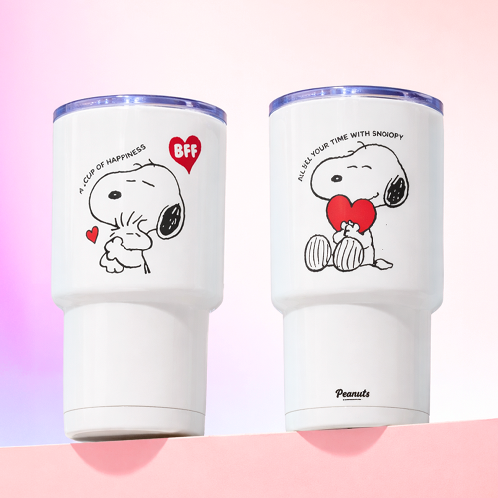 Bofriends Snoopy 心型雙層真空保溫杯 600ml