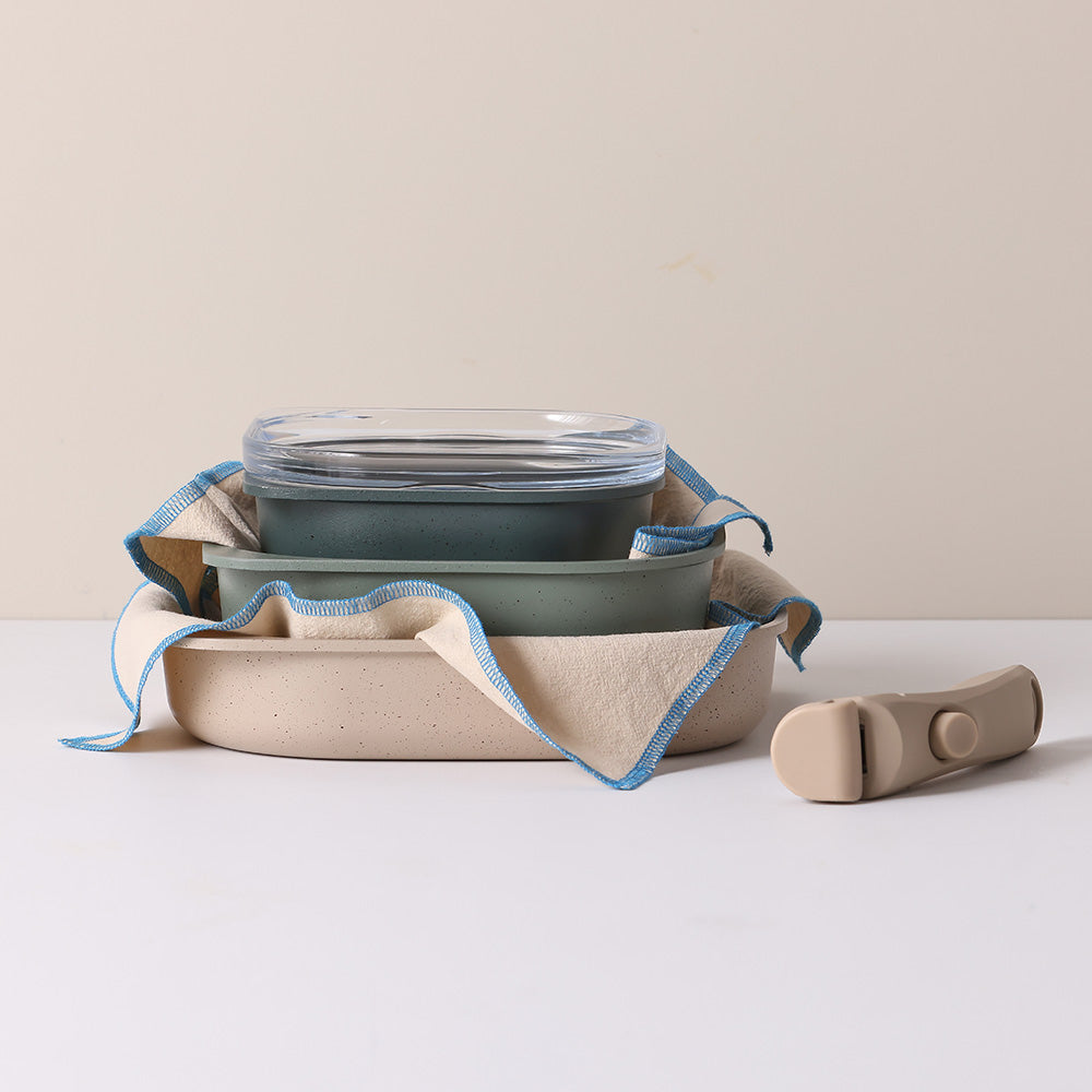 Neoflam 陶瓷塗層疊疊方鍋套裝 拼色款