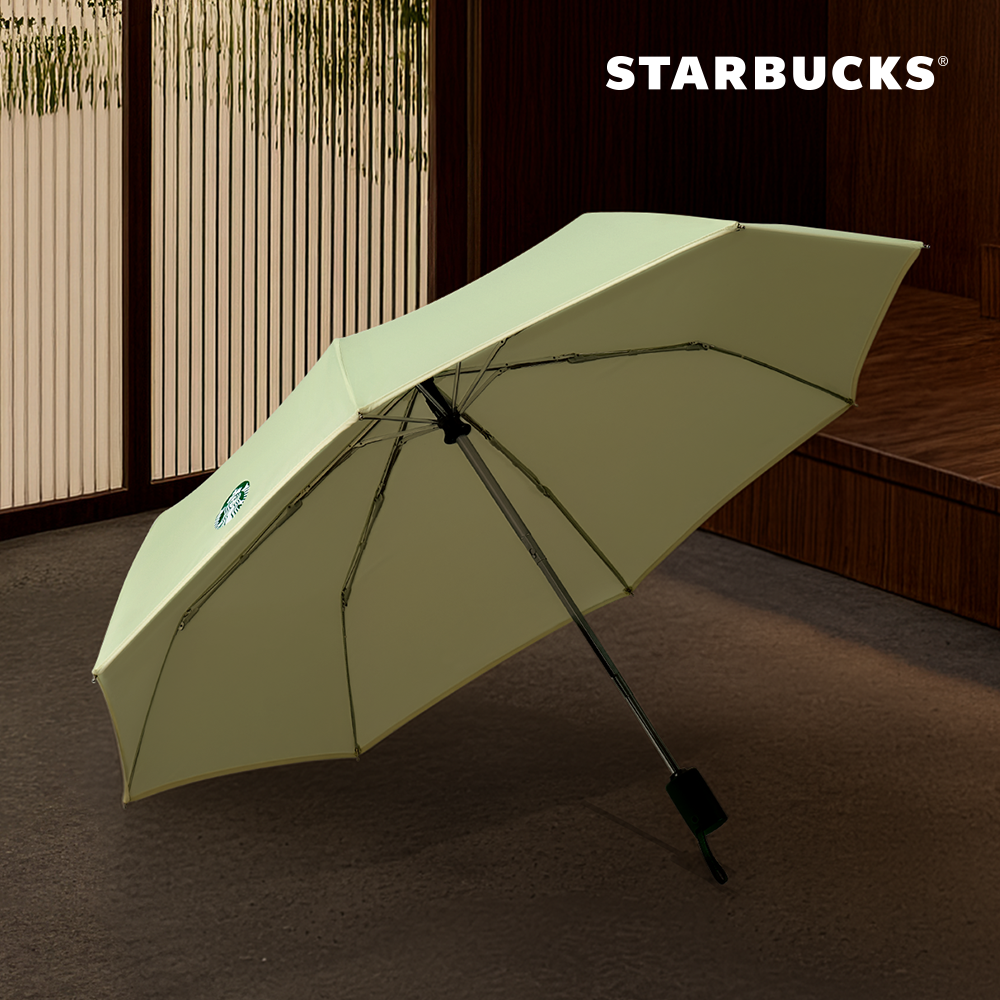 Starbucks 淺綠色三折傘