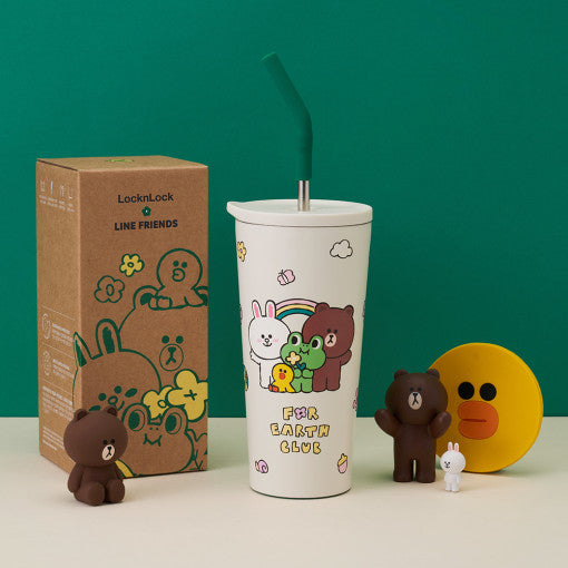 Line Friends X Locknlock 韓國限定版 飲管杯 550ml