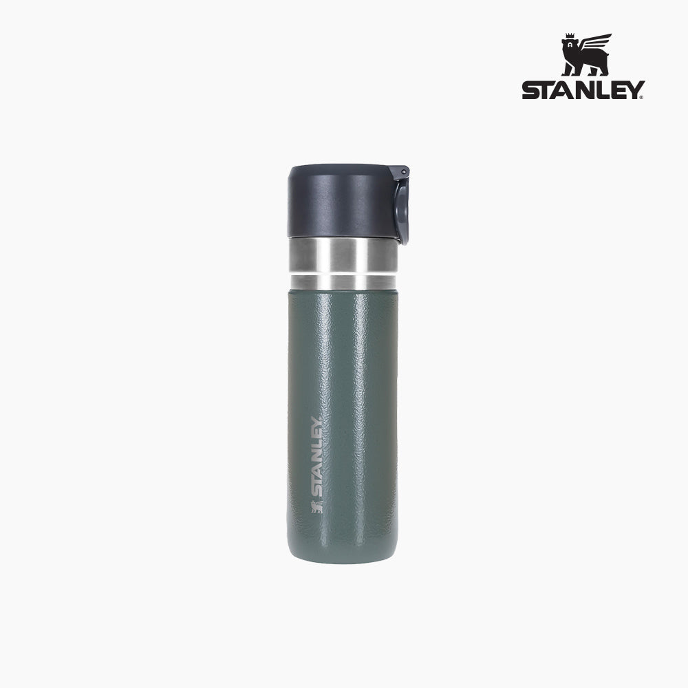 STANLEY Go Slim Bottle 473ml 保溫瓶(槌紋綠)