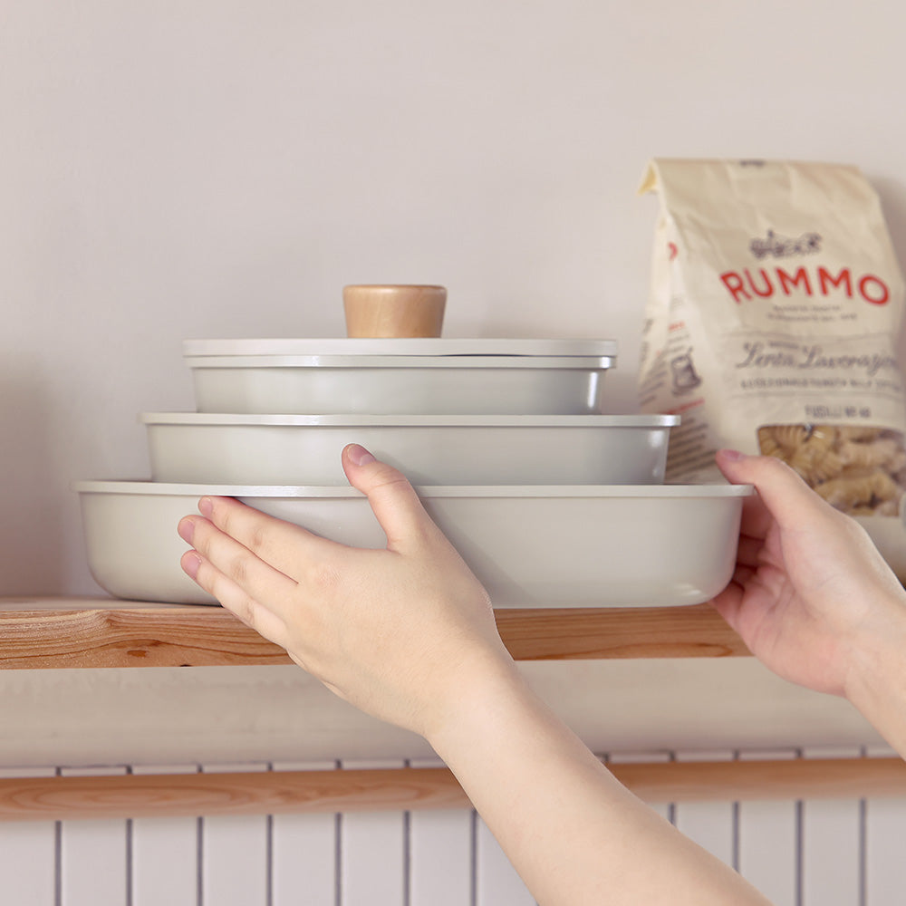 Neoflam 陶瓷塗層疊疊方鍋套裝