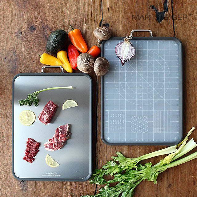 Mari Steiger 雙面不鏽鋼砧板 防滑抗菌 29x39cm