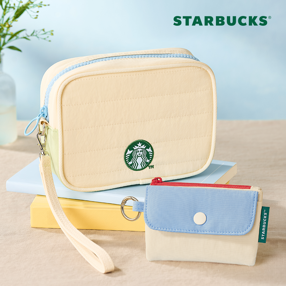 Starbucks 星 巴克 晴天系列手拿包與卡片錢包 藍色