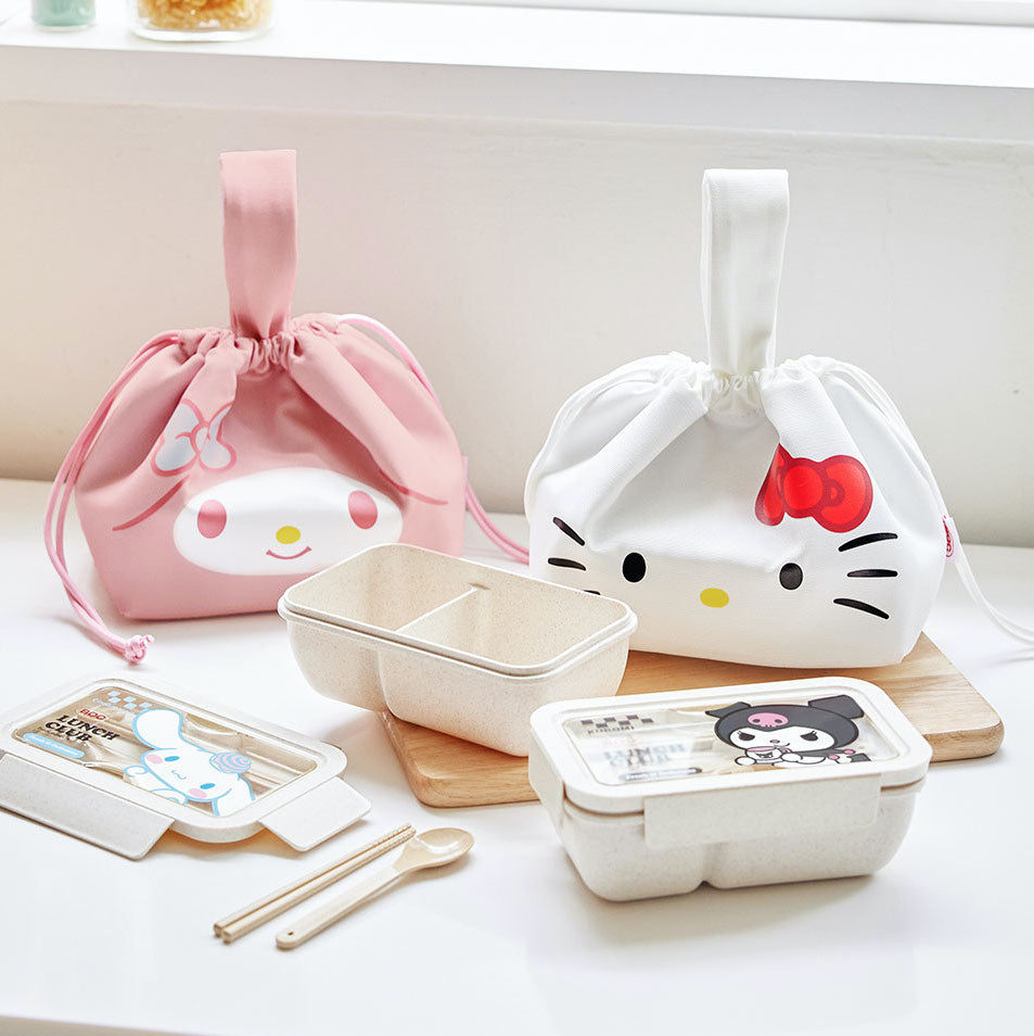 Sanrio Lunch Box 角色密封便當盒 Melody Kuromi Hello Kitty (連餐袋款)