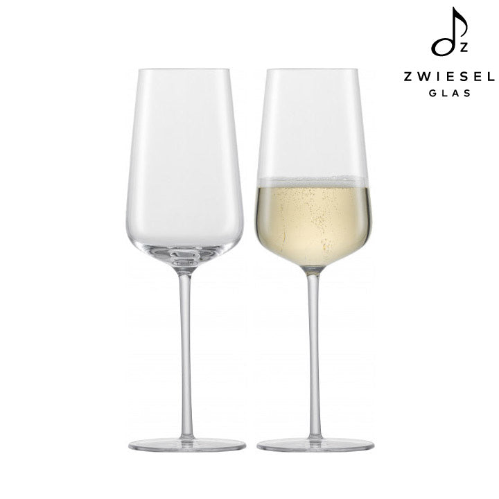 SCHOTT ZWIESEL [VERVINO系列] 德國製造 手工吹製白葡萄酒杯 香檳杯 348ml - Pure White 琥珀清酒款｜法式優雅選物