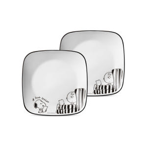 Corelle 康寧餐具 Snoopy & Charlie 限量版方形餐盤 2件裝