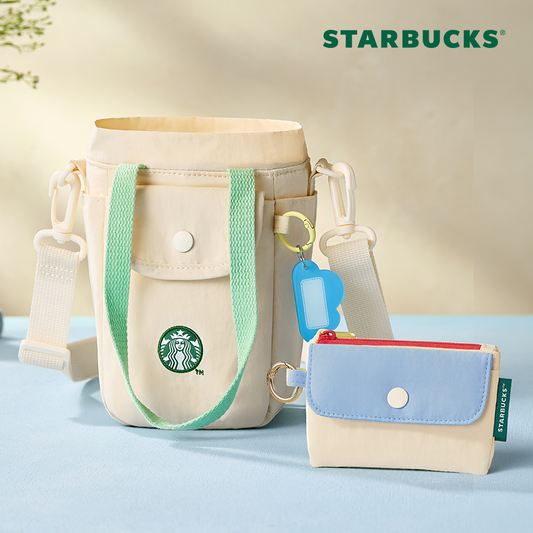 Starbucks 星 巴克 晴天系列水瓶袋與卡片錢包 藍色