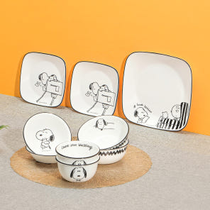 Corelle 康寧餐具史努比 史努比&查理餐具組 9件裝