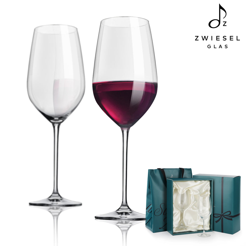 ZWIESEL GLAS [FORTISSIMO 系列] 德國工藝 細長莖玻璃葡萄酒杯 633ml 2入組 - Crystal Clear 水晶透亮款｜質感酒杯店推薦