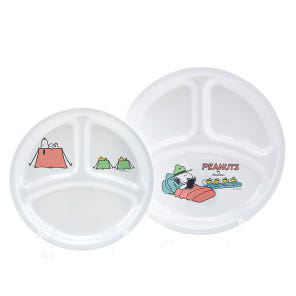 Corelle 康寧餐具 史努比露營款 分隔碟2件裝