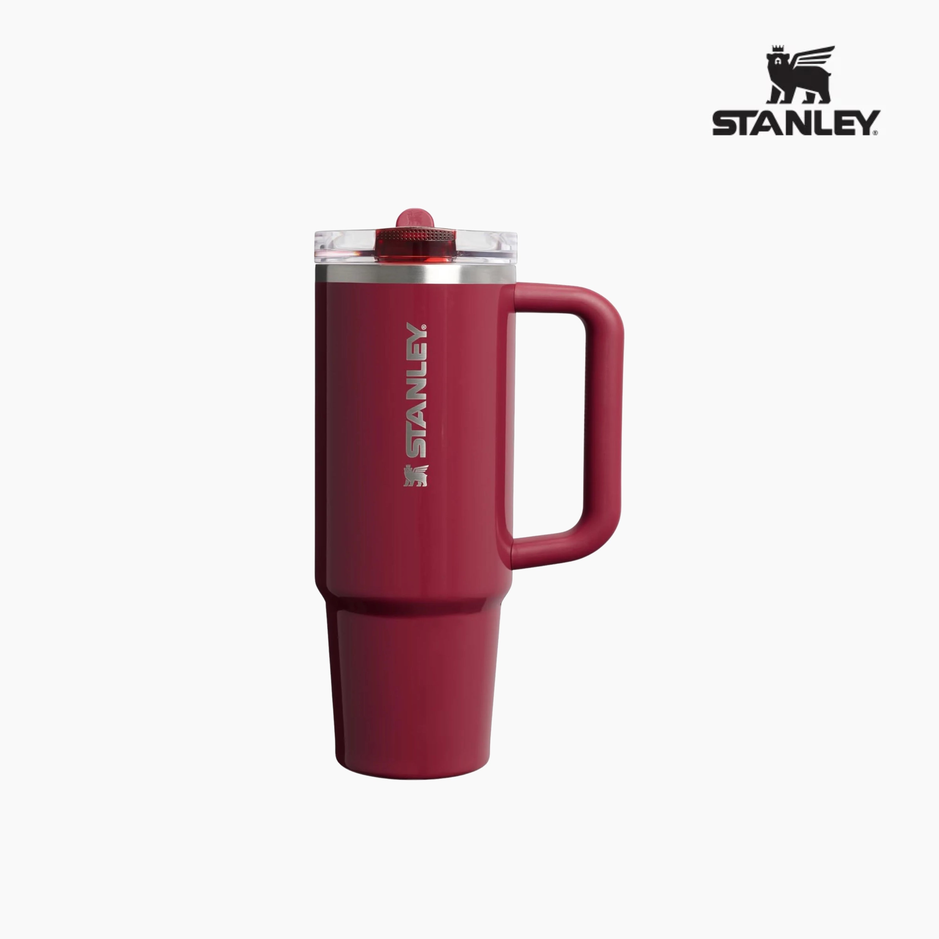 Stanley Quentzer Pro 系列 887ml 翻蓋吸管保溫杯 - Cranberry Gloss