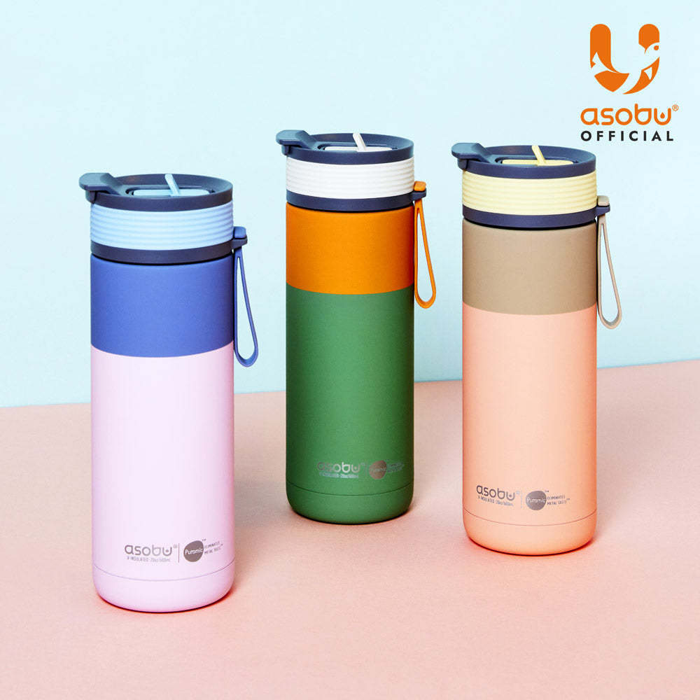 Asobu 不銹鋼保溫吸管陶瓷杯 保溫杯 600ml