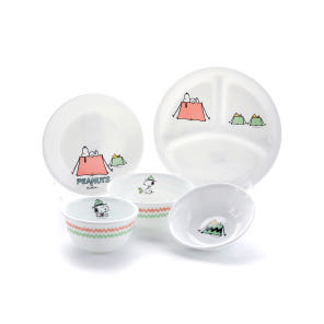 Corelle 康寧餐具史努比 Snoopy Camping 5件餐具組