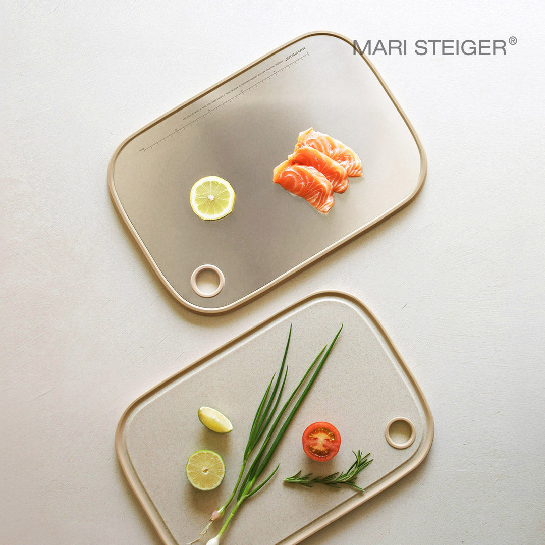 Mari Steiger 雙面不鏽鋼砧板 圓角設計 抗菌防滑