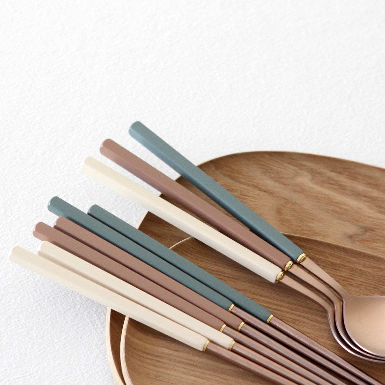 韓國製造 KAMOME KITCHEN  玫瑰金餐具｜湯匙+筷子