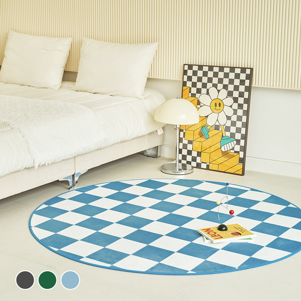 Scandinhome Dust-Free Monotile Short-Pile Washable Round Rug 100 地氈 地毯