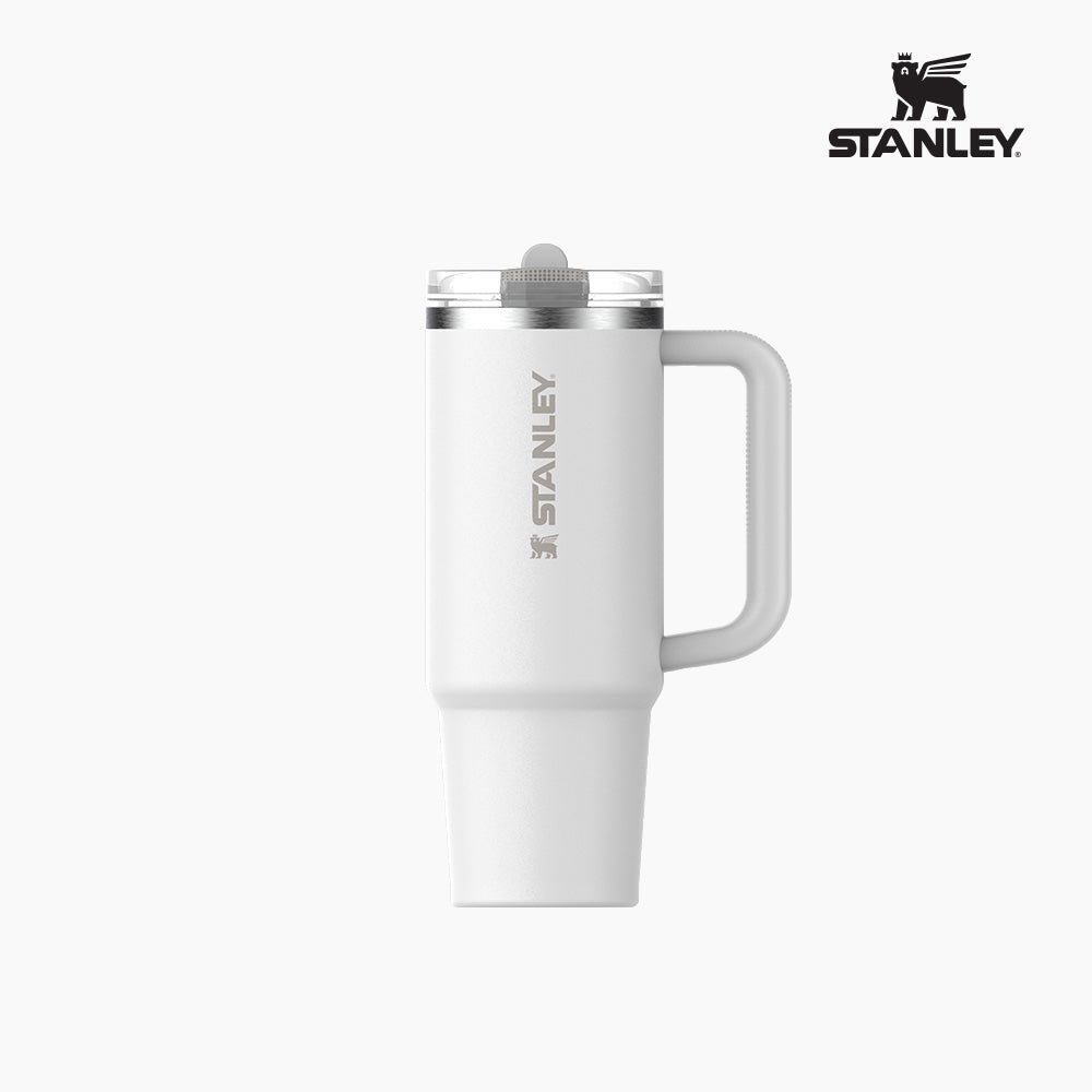 Stanley Quentzer Pro 系列 887ml 翻蓋吸管保溫杯 - Frosted White