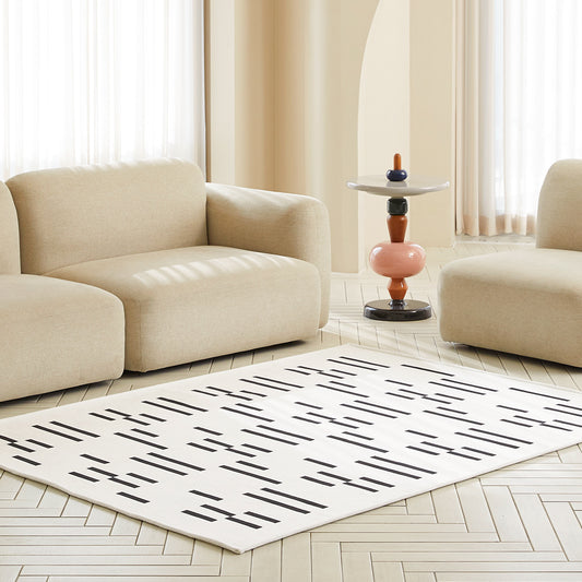Scandinhome Line Stripe Short-Pile Washable Living Accent Rug 100x150 地氈 地毯