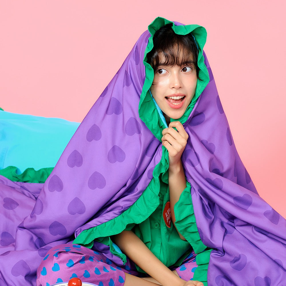 wiggle wiggle 涼感夏被 Lucky Puppy Purple 單人 產品展示