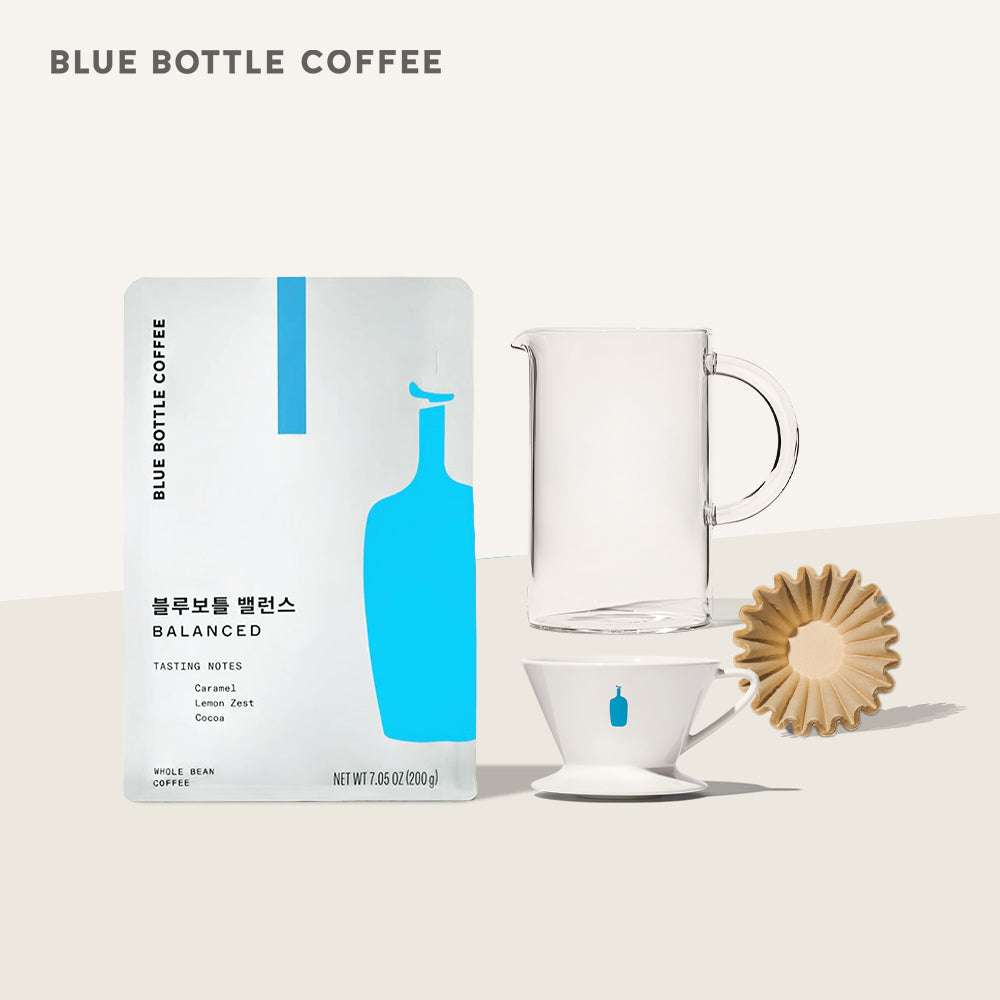 BLUE BOTTLE COFFEE 藍瓶咖啡全豆組合 200g + 煮咖啡器 + 濾紙 + 卡拉菲