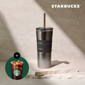 Starbucks 黑色473ml 不鏽鋼冷杯