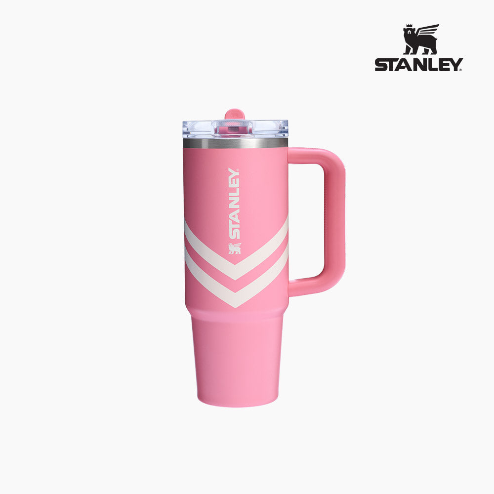 Stanley Quentzer Pro 系列 887ml 翻蓋吸管保溫杯 - Plumeria Chevron