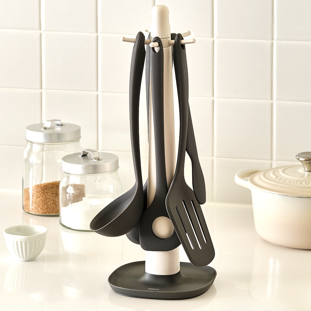 韓國製造 Silipot 現代廚具 5件式矽膠廚具組 黑色款