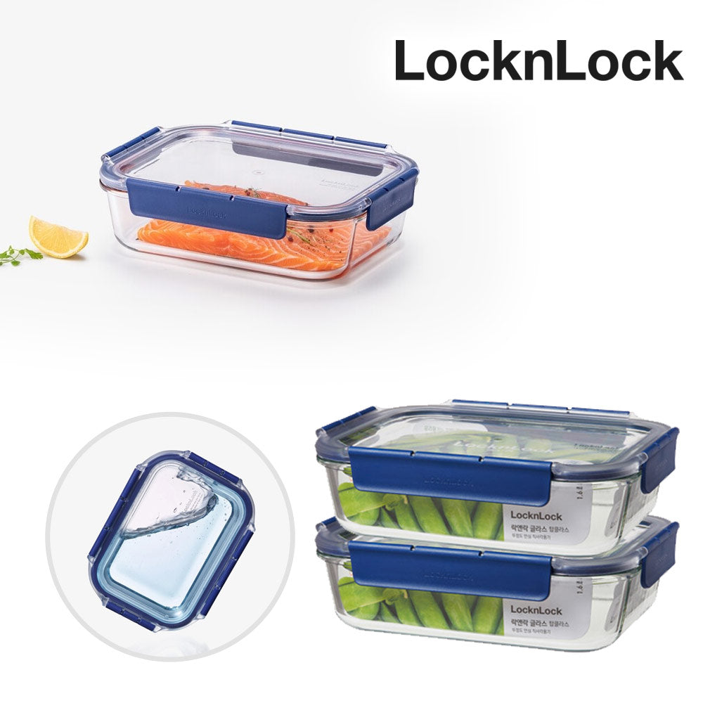 【1+1】Locknlock 頂級透明耐熱玻璃保鮮盒