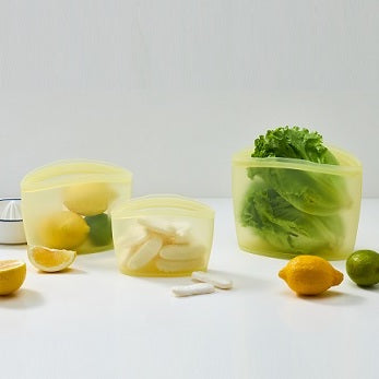 韓國製造 SILIPOT 矽膠夾鏈袋 3件套裝 （大+中+小各一）