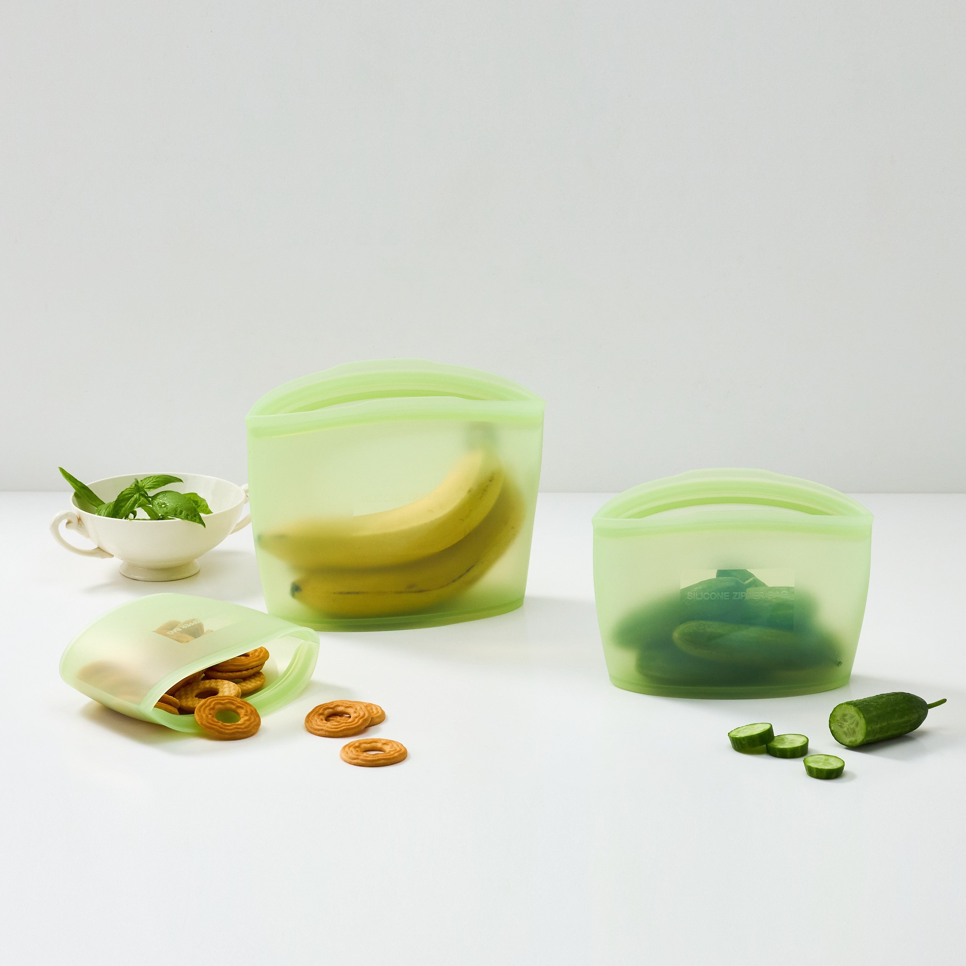 韓國製造 SILIPOT 矽膠夾鏈袋 3件套裝 （大+中+小各一）