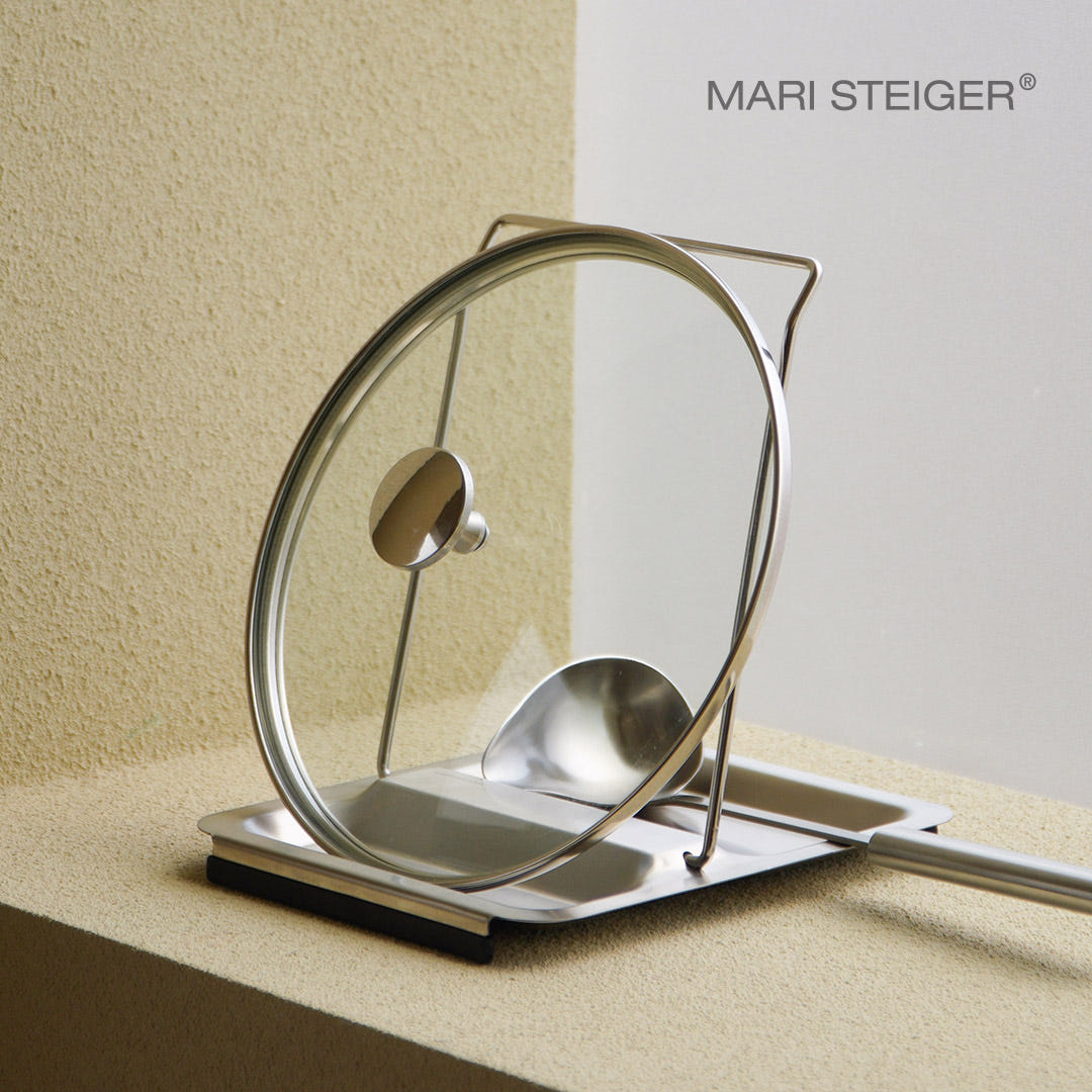 MARI STEIGER 可折疊湯匙架與蓋子托盤 2合1