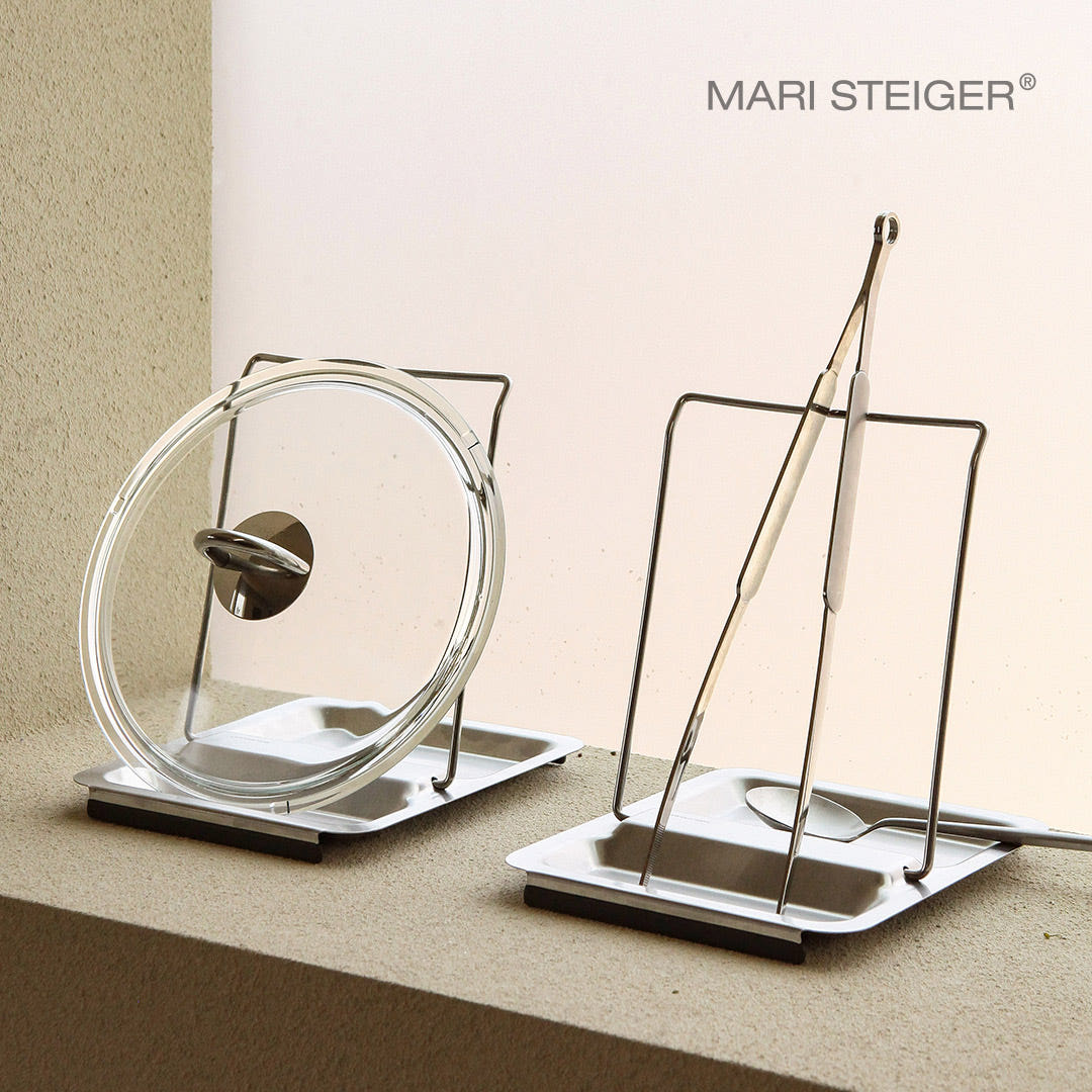 MARI STEIGER 可折疊湯匙架與蓋子托盤 2合1