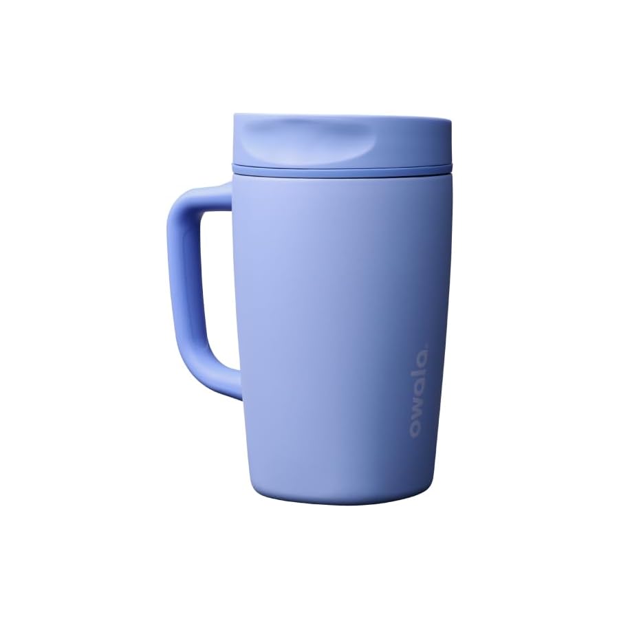 Owala SmoothSip Slider 12oz 附把手隔熱旅行馬克杯 Out of the Blue