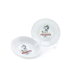 Corelle 康寧餐具史努比露營款 餐具組2件裝